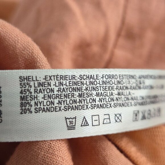 Free People Intimately Free NWT Peach Linen One Shoulder Bodysuit Size XS - Picture 8 of 8